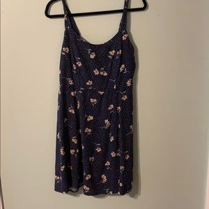 Blue floral summer dress